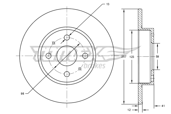 Brzdový kotúč TOMEX Brakes